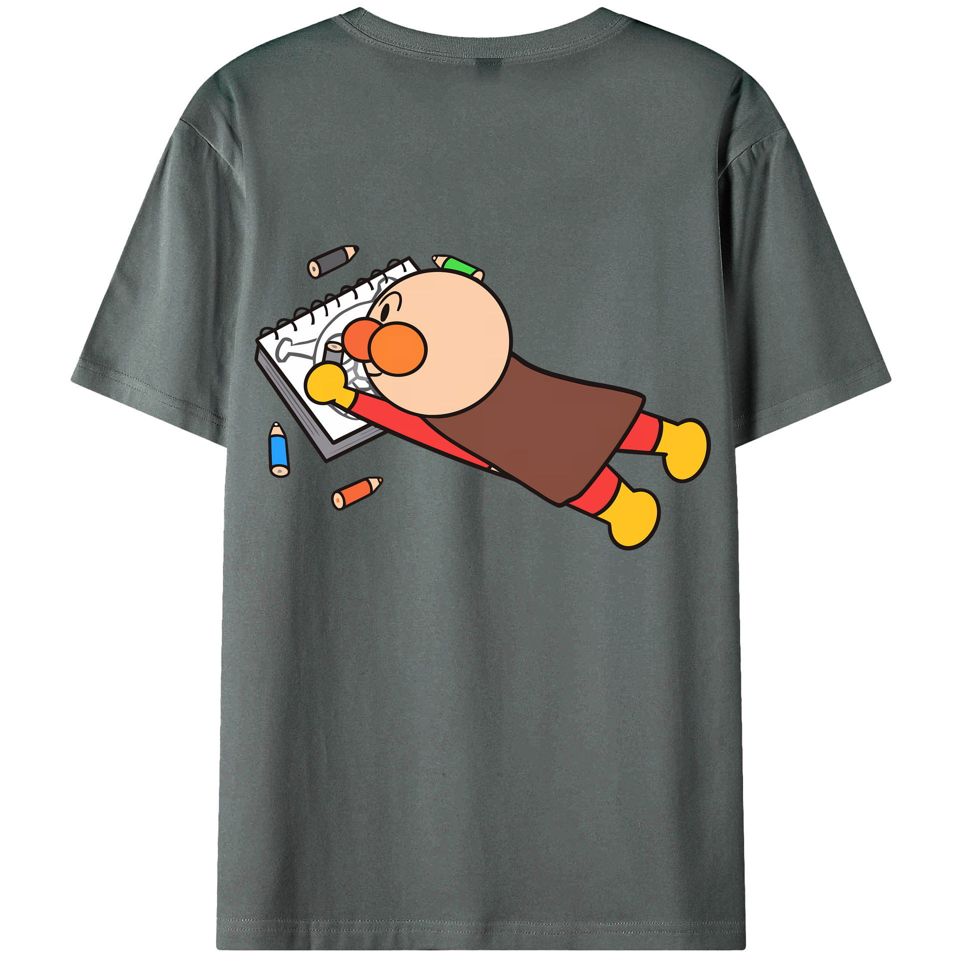 （画像用） アンパンマン Anpanman 綿100％ メンズ半袖Tシャツ（バックプリント） 通気性